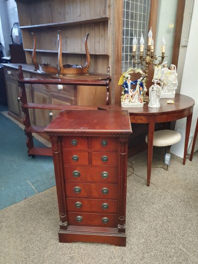 Small Antique Style 1940's Wellington Chest of Drawers