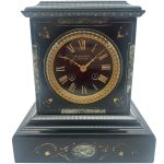 Incredible Antique Slate & Green Marble 8-Day Mantel Clock – C1870 Slate clcok Antique Clocks