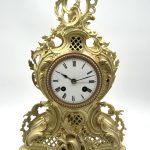 Antique French bronze ormolu 8 day mantel clock -ca 1870 French mantel clock Antique Clocks