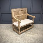 18th Century Carved Bleached Oak Bench bench Antique Chairs