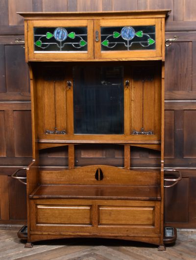 Art Nouveau Oak Hall Stand SAI3785