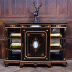 Victorian Ebonized Amboyna Breakfront Credenza SAI3786 Antique Credenza Antique Sideboards & Dressers