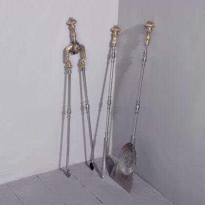 Set of George III Bi-metal Fireside Tools