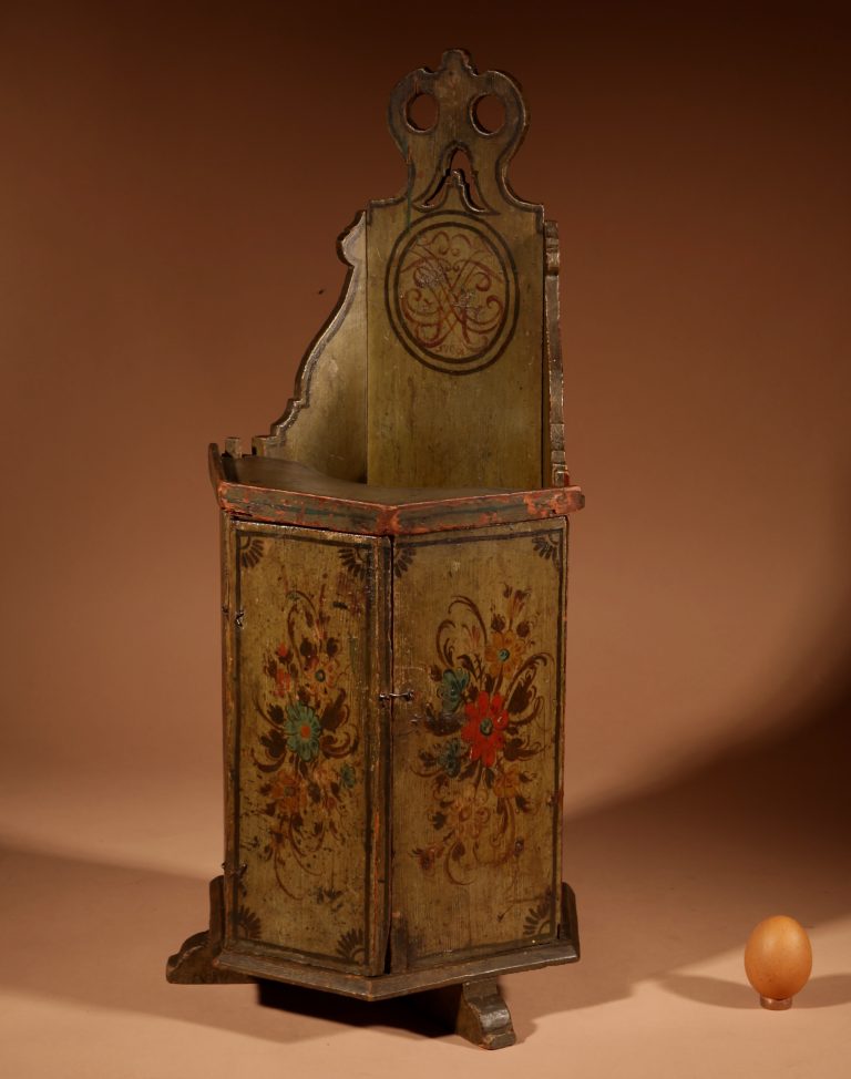 A Very Rare Dolls Child Chair, In The Hindeloopen Style, Dated 1796.