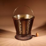Mahogany And Brass Spindle Peat Bucket, 19th Centuryâ¨ Bucket Antique Collectibles