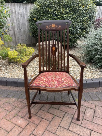 Art Nouveau Mahogany Armchair