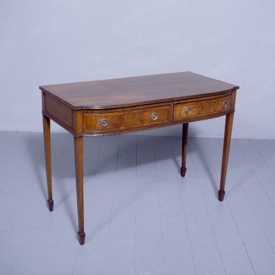 George 111 style Mahogany and Inlaid bow fronted side table