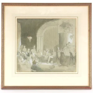 Rodney Joseph Burn RA (1899-1984) - THE REHEARSAL - Prize Winning Wash Drawing