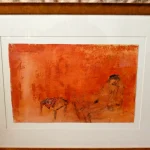 Nicole Bottet (b1942) Original French Mixed Media Painting of a Reclining Nude Contemporary Art Vintage