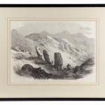 Rare Easter Island Moai Antique Print Otuiti Crater Published 1869 VGC Antique Prints