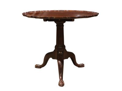 Antique Mahogany Tilt-Top Tripod Table with Piecrust Edge, Circa 1780
