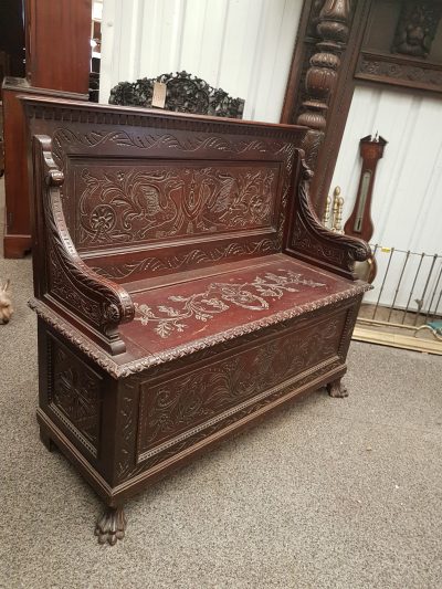 Antique Hall Seat Bench