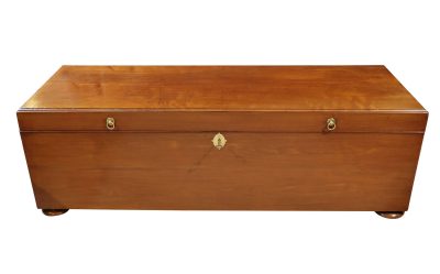 Georgian Cuban Mahogany Blanket Box with Key