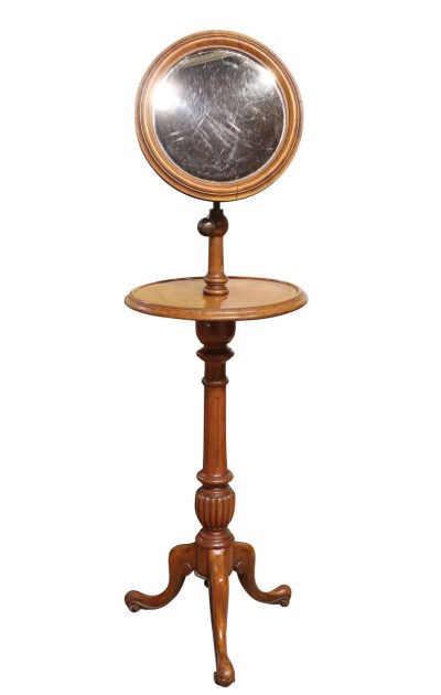 Victorian Mahogany Shaving Stand with Adjustable Mirror, Circa 1870