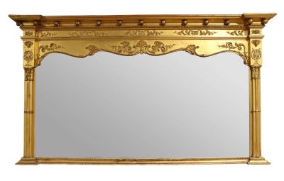 Victorian Overmantel Gilt Mirror - circa 1900