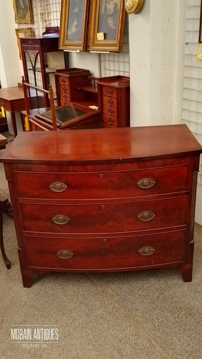 Small Antique Bow Front Chest