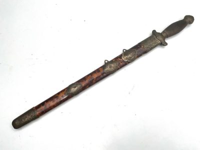 A 19th century Chinese brass mounted Jian/sword