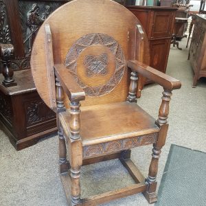 Antique Oak Monks Chair Table