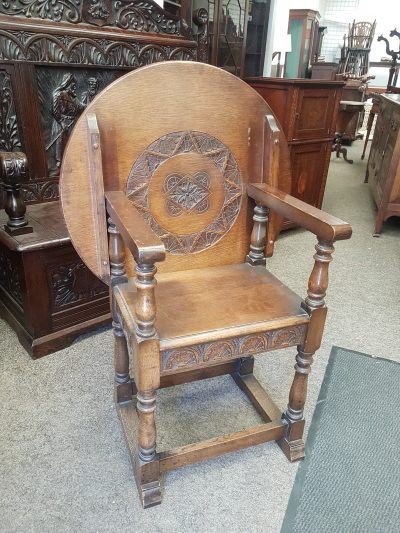Antique Oak Monks Chair Table