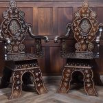 Pair Of Islamic Chairs SAI3756 islamic Antique Chairs