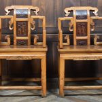 Pair of Chinese Hardwood Arm-chairs SAI3806 Antique chinese furniture Antique Chairs