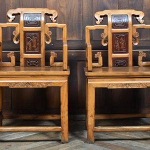 Pair of Chinese Hardwood Arm-chairs SAI3806