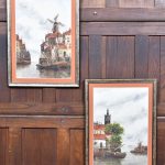 Pair Of Victorian Jan Van Couver Water Colours SAI3817 Dutch Landscape Antique Art