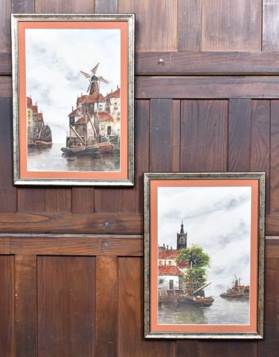 Pair Of Victorian Jan Van Couver Water Colours SAI3817