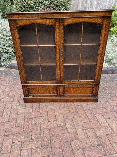 Early 20th Century Oak Glazed Bookcase