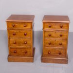 Pair of Mid-Victorian small mahogany chests of drawers/bedside lockers bedside cabinets Antique Chest Of Drawers