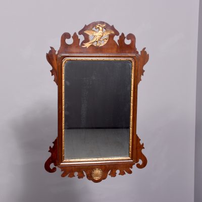 George 3rd Style Chippendale Style Gilded Mahogany Wall Mirror