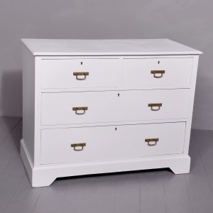 Victorian Solid - Ash Chest of Drawers Redecorated by Hand in a Swedish grey colour