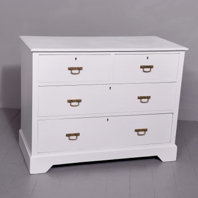 Victorian Solid - Ash Chest of Drawers Redecorated by Hand in a Swedish grey colour