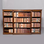 Oak Break Fronted Open Bookcase 19th century Antique Bookcases