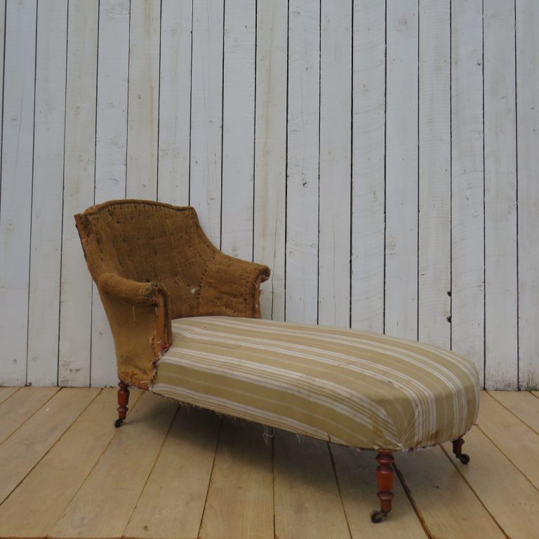 Antique French Napoleon III Daybed Chaise Longue
