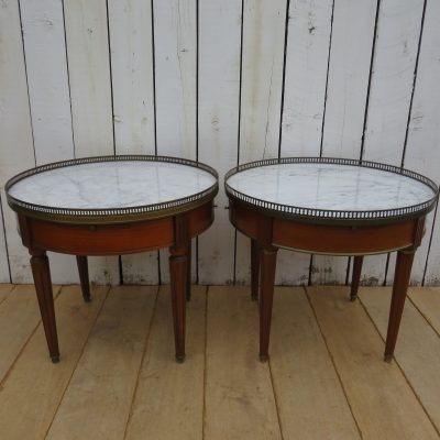 Near Pair Of Marble Top Side Tables