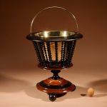 A Beautiful Walnut And Ebonised Tea Stove Bucket/Peat Bucket Jardinière. Bucket Antique Collectibles