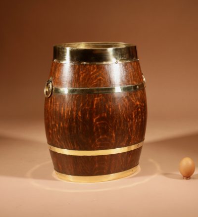 A Coopered Original Oval Oak Umbrella / Stick Stand.