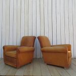 Pair Of French Leather Club Chairs Antique Chairs