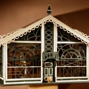 A Very Decorative Fretwork Table/Wall Hanging Birdcage Dated 1914