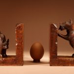 An Amusing Pair Of Black Forest Bookends. bookends Antique Bookcases