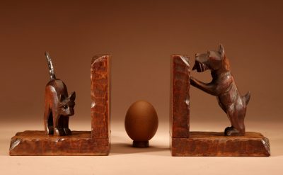 An Amusing Pair Of Black Forest Bookends.