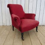 Antique Napoleon III Scroll Top Armchair Antique Chairs