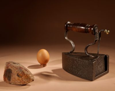 Victorian Cast Box Iron With Slug No4. 
