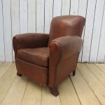 French Leather Club Chair Antique Chairs
