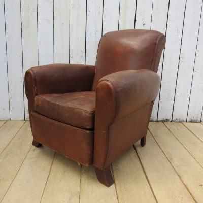 French Leather Club Chair
