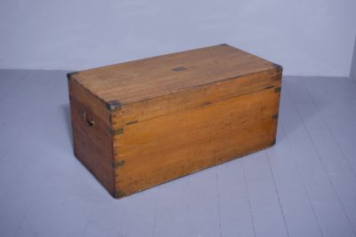 An Early Victorian Military Style Camphorwood Box