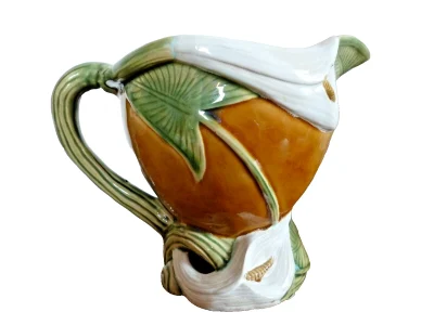 Art Nouveau Style Large Majolica Ceramic Jug