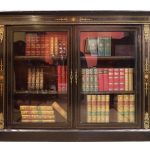 A Fine Victorian Ormolu-Mounted, Inlaid, Ebonised Two-Door Pier Cabinet Antique Cabinets