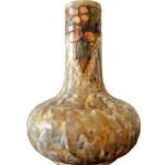 Large Early 20th Century Cranston Pottery Art Nouveau Tube Lined Vase art nouveau Antique Ceramics